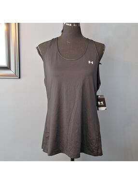 NWT Under Armour Black Racerback Tank Top Size XL